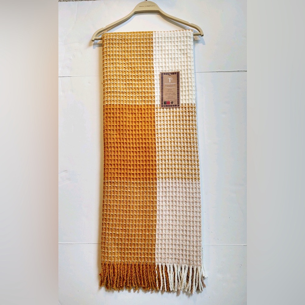 🎁Texteis Penedo Oversized Throw Blanket - Waffle Color Block